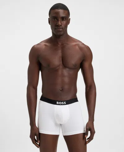 Hugo Boss Boss Men's One Boxer Trunks, 3-pack In Black