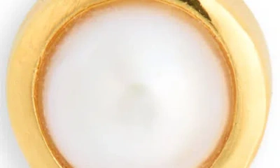 Dean Davidson Signature Genuine Freshwater Pearl Stud Earrings In Gold