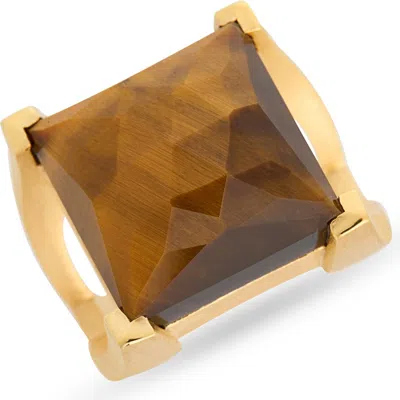 Dean Davidson Plaza Tiger's Eye Ring In Brown