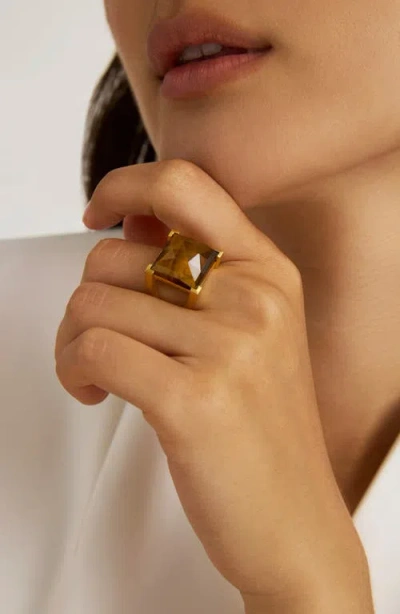 Dean Davidson Plaza Tiger's Eye Ring In Brown