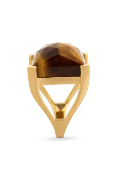 Dean Davidson Plaza Tiger's Eye Ring In Brown