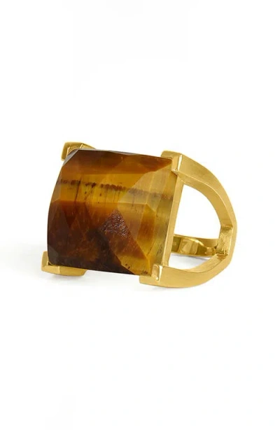 Dean Davidson Plaza Tiger's Eye Ring In Brown