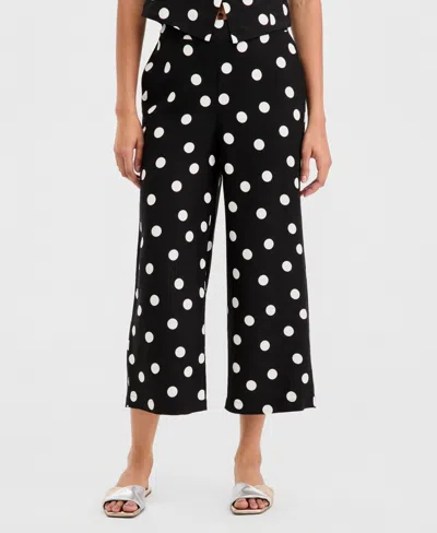 On 34th Women's Dot Culotte Pants, Macy's Exclusive In Black