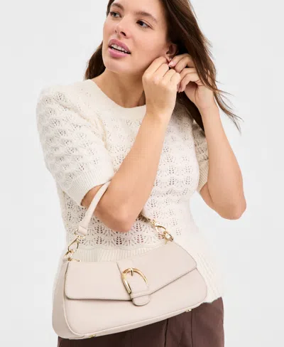 On 34th Jynna Medium Solid Shoulder Bag, Exclusively At Macy's In Neutral
