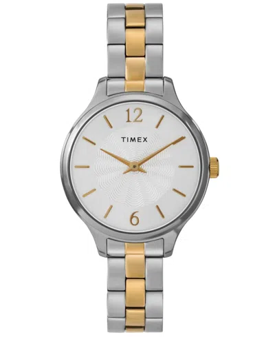 Timex Women's Quartz Analog Two-tone Stainless Steel Watch, 32mm In Multi