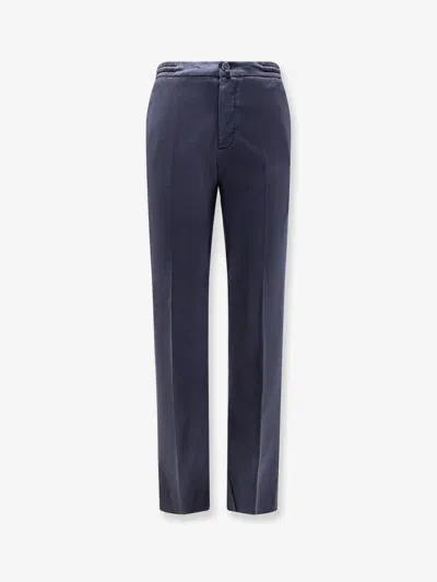 Kiton Ciro Paone Essential Drawstring Pants In Blue