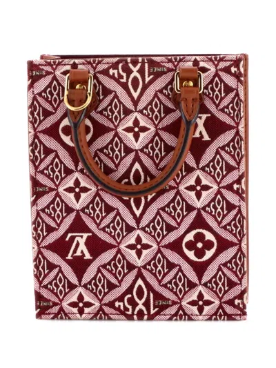 Pre-owned Louis Vuitton Petit Sac Plat Bag Limited Edition Since 1854 Monogram Jacquard Crossbody Bag In Brown