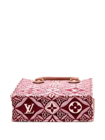 Pre-owned Louis Vuitton Petit Sac Plat Bag Limited Edition Since 1854 Monogram Jacquard Crossbody Bag In Brown