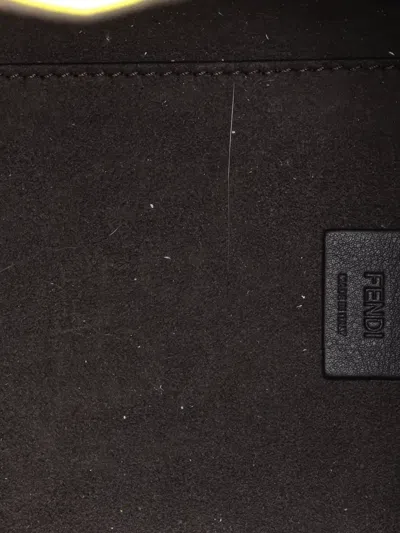 Pre-owned Fendi Origami Leather Mini Tote Bag In Yellow