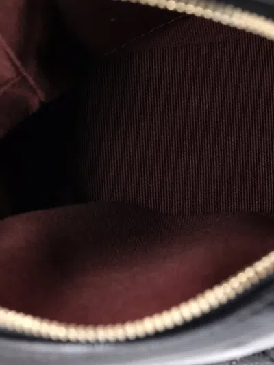 Pre-owned Chanel Classic Cc Chain Pocket Quilted Caviar Mini Backpack In Black