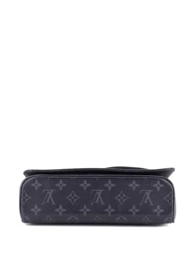 Pre-owned Louis Vuitton District Messenger Bag Monogram Eclipse Canvas Pm Crossbody Bag In Black