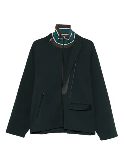 Kolor Zip-up Track Jacket In Animal Print