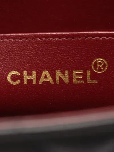 Pre-owned Chanel 1991-1994 Maxi Xl Classic Lambskin Single Flap Shoulder Bag In Black