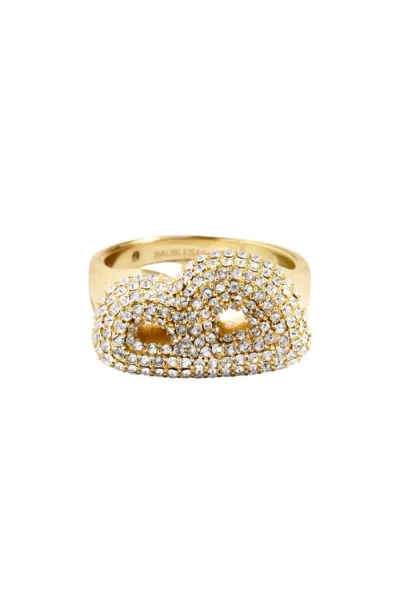 Baublebar Pavé Bubble Initial Ring In Gold