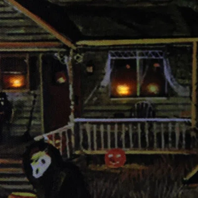 Northlight Led Lighted Haunted House Halloween Canvas Wall Art In Black