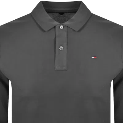 Tommy Jeans Slim Fit Polo T Shirt Washed Black In Gray