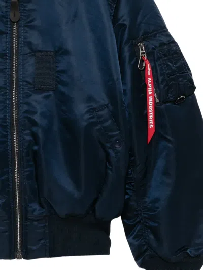 Mastermind Japan Mastermind World X Alpha Industries B-15 Flight Jacket In Blue