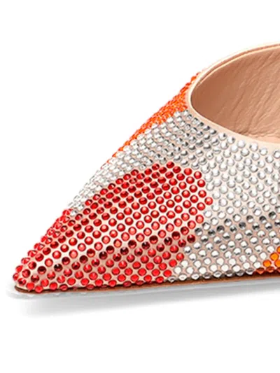 Celia Kritharioti Crystal-embellished Leather Mules In Multi