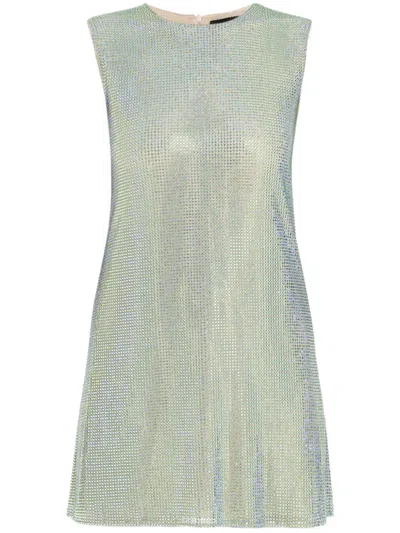 Celia Kritharioti Crystal-embellished Minidress In Blue