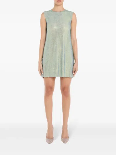 Celia Kritharioti Crystal-embellished Minidress In Blue
