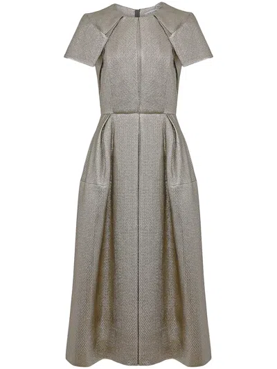 Dice Kayek Panelled Dress In Gray