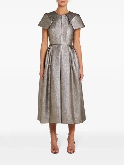 Dice Kayek Panelled Dress In Gray