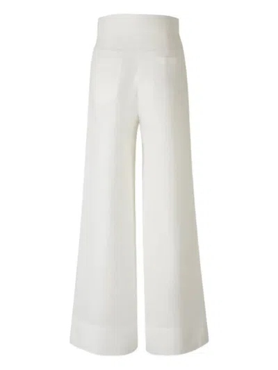 Andres Otalora Flared Wide-leg Trousers In White
