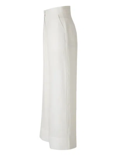 Andres Otalora Flared Wide-leg Trousers In White