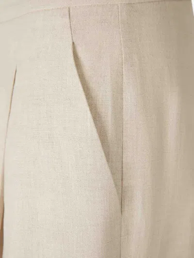 Andres Otalora High-waist Flared Trousers In Neutral