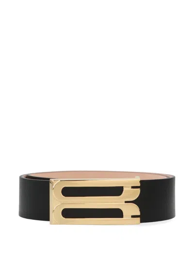 Victoria Beckham Adjustable Length Belts Smooth Finish Design In Black