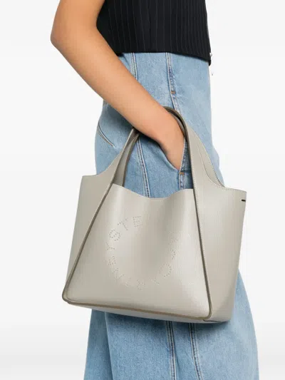 Stella Mccartney Green Polyurethane Polyamide Tote Bag In Neutral