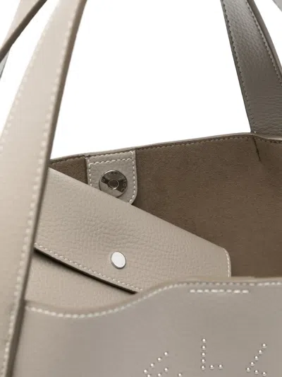 Stella Mccartney Green Polyurethane Polyamide Tote Bag In Neutral
