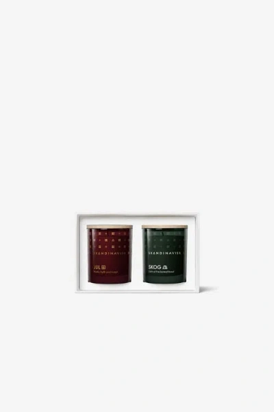 Skandinavisk Yuletide Scented Candle Giftset 65g X 2 In Red
