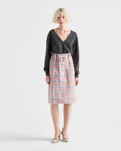 Prada Pullover Aus Kaschmir Mit V-ausschnitt In Black