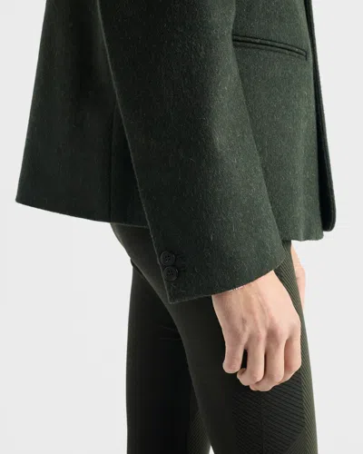 Prada Einreihige Jacke Aus Wolle In Green