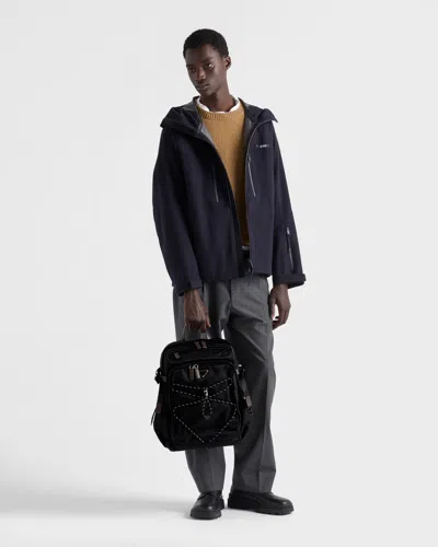 Prada Versatile Backpack With Multiple Storage Options In Black