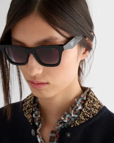 Prada Square-frame Sunglasses In Black