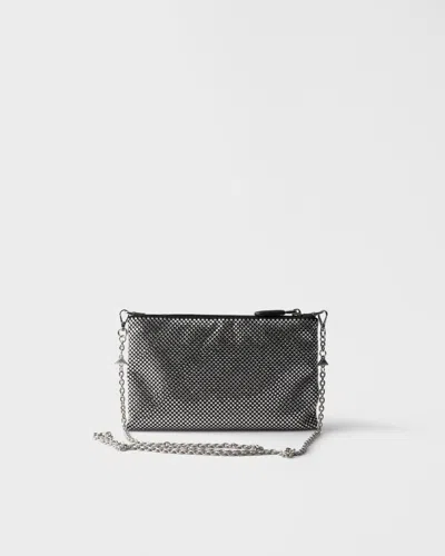 Prada Mini-clutch Mit Kristallen Und Schulterriemen