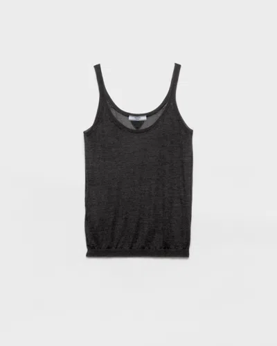 Prada Tanktop Aus Kaschmir Und Seide In Gray
