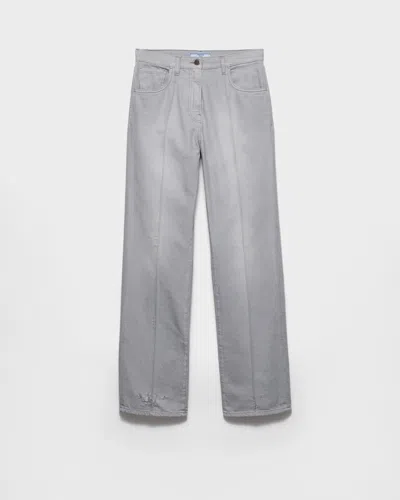 Prada Jeans Aus Gewaschenem Denim In Gray