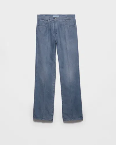 Prada Jeans Aus Gewaschenem Denim In Blue