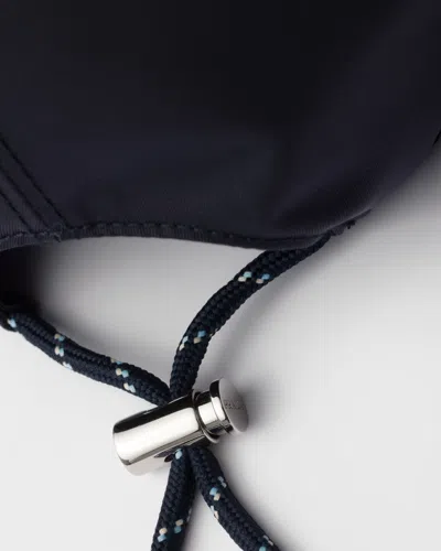 Prada Speedrock Enamelled-triangle Baseball Cap In Black