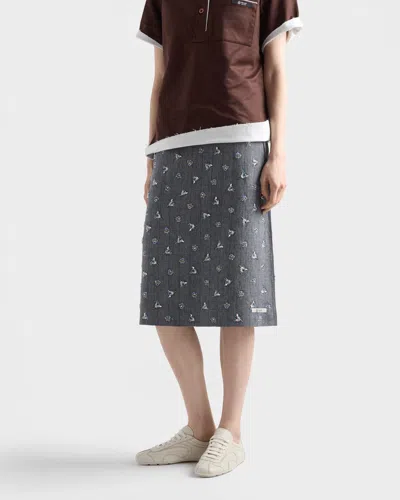 Prada Montecarlo Re-edition 2005 Sneaker Aus Montecarlo-nappaleder In White