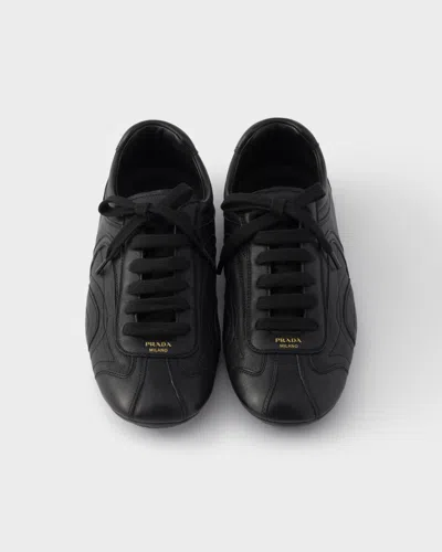 Prada Montecarlo Re-edition 2005 Sneaker Aus Montecarlo-nappaleder In Black