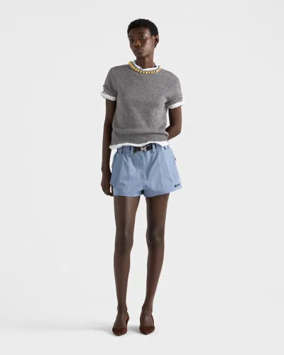 Prada Shorts Aus Funktionsgewebe In Blue