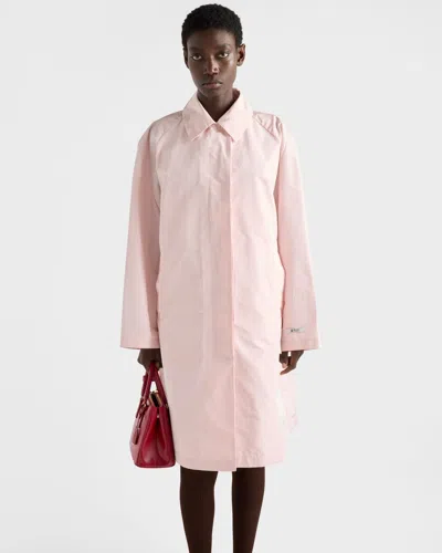 Prada Mantel Aus Technischem Taft In Red