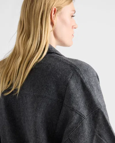 Prada Blousonjacke Aus Wolle Und Kaschmir In Gray