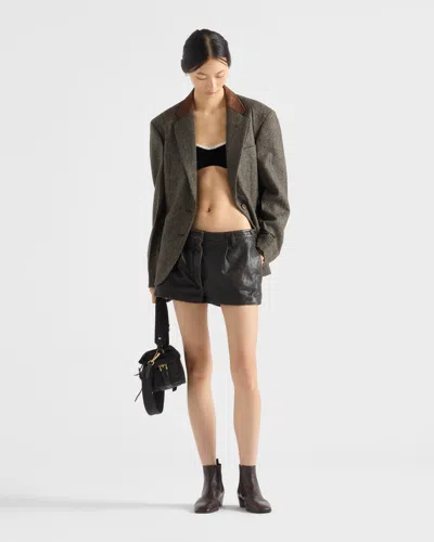 Prada Bh-top Aus Samt In Black