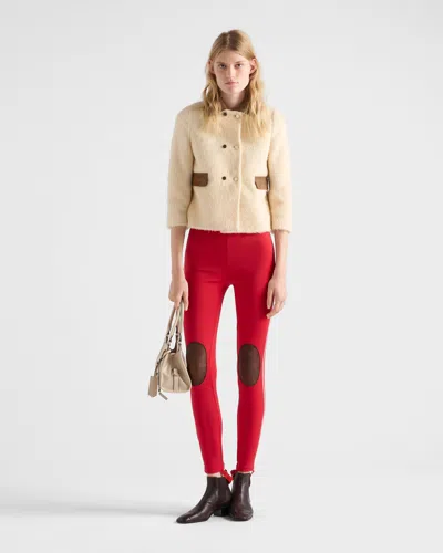 Prada Double-breasted Aspen Jacket In Neutral