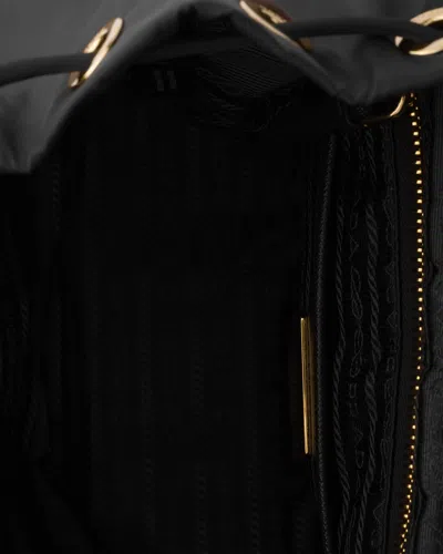 Prada Functional Backpack With Adjustable Straps And Pocket In Black